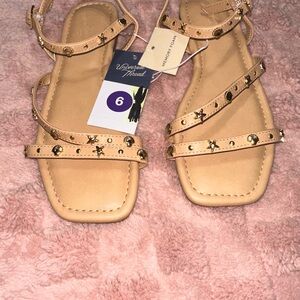 Universal Thread Women's Beige Studded Sandals